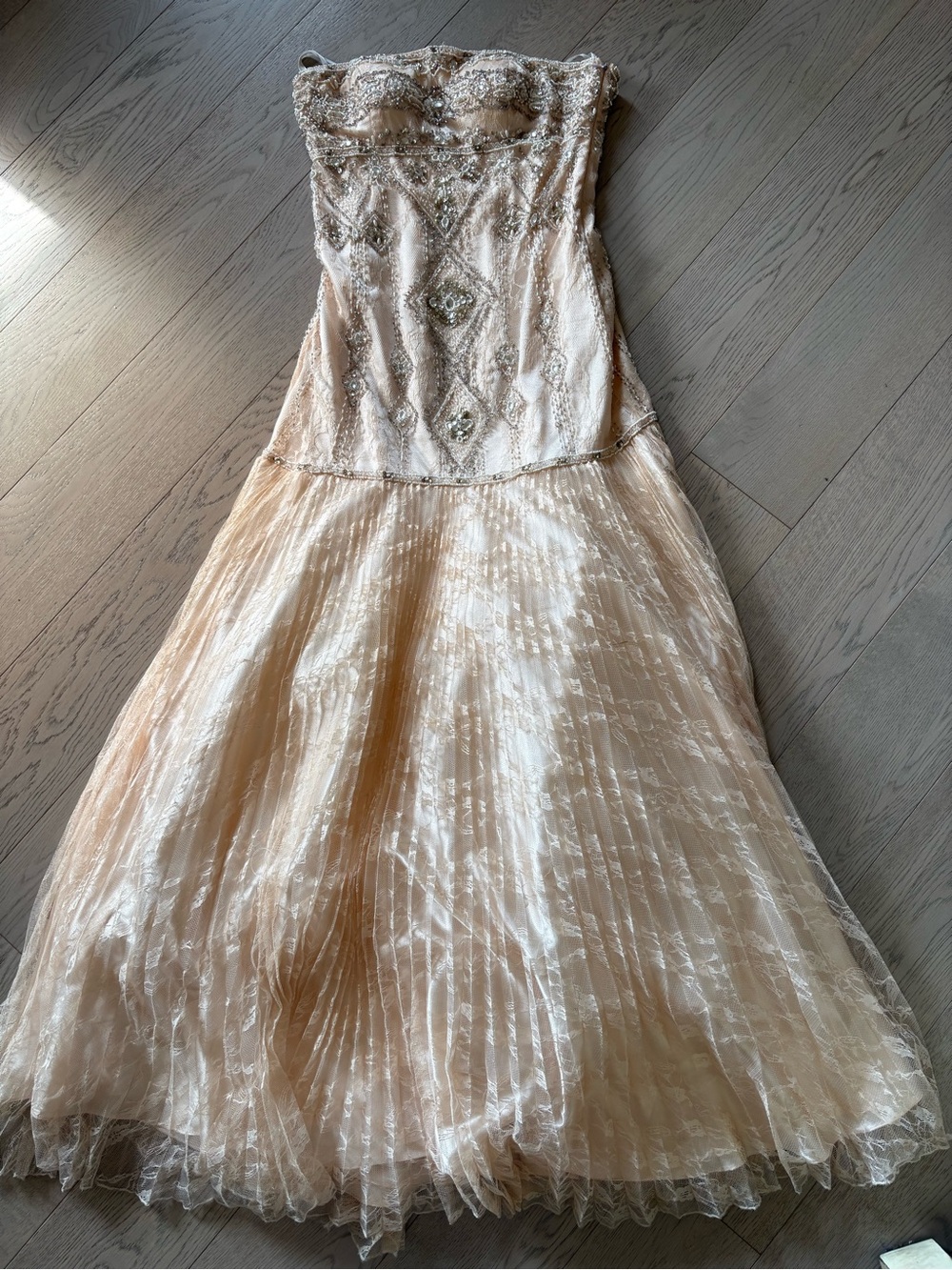 Hollywood Designer Sue Wong Beaded Strapless Gown